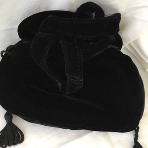 velvet drawstring evening bag